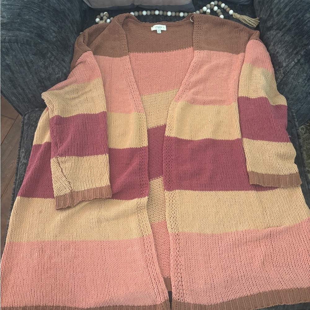 Cozy Fall Striped Cardigan